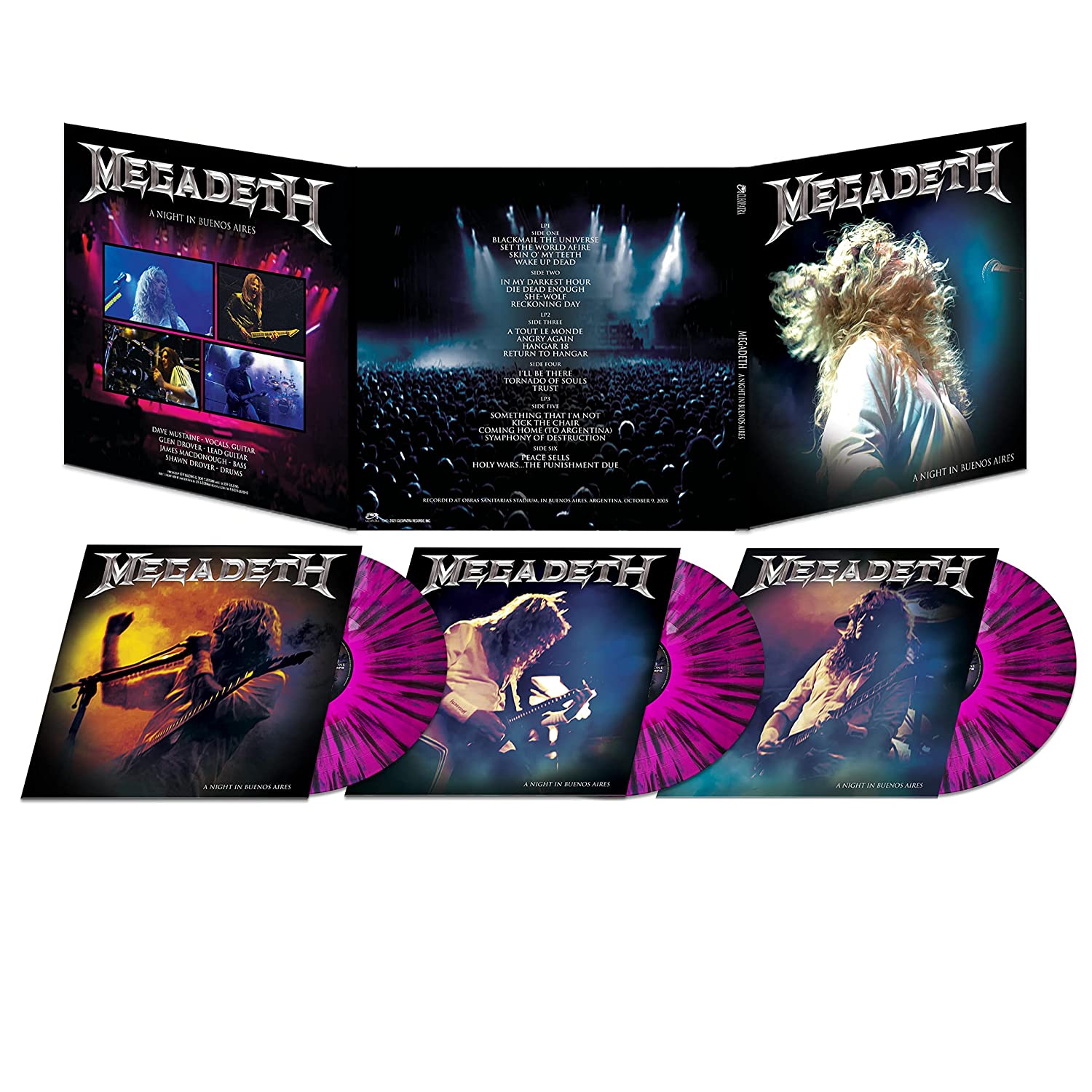 Megadeth – A Night In Buenos Aires [3 LP] (Purple & Black Splatter)