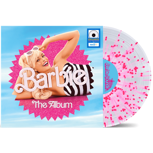 Barbie: The Album (Walmart Exclusive Clear Pink Splatter Color Vinyl + Margot Robbie Poster) – Soundtrack