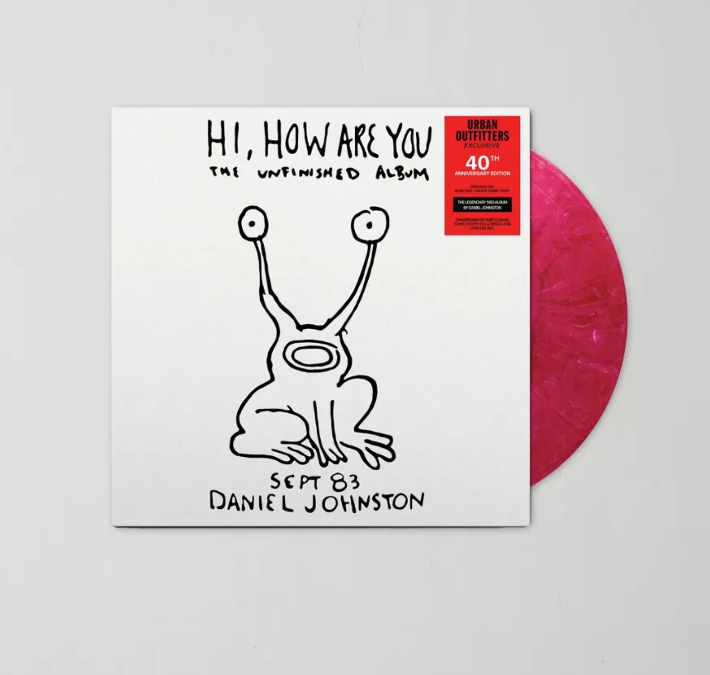 Daniel Johnston – Hi, How Are You? (40th Anniversary Edition) Limited Ruby Red LP